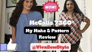 McCalls 7360 Classic Tunic Top | My Make and Pattern Review| Sewing Tips and Buttonhole Troubles