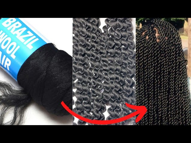 COOKOO 4 Roll Blue Brazilian Wool Hair Yarn for Box Braids Senegalese  Twisting Faux Locs Jumbo Braids African Hair Braiding Dreadlocks Twist  Wraps