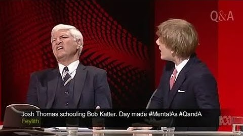 Josh Thomas owns Bob Katter on Gay Mental Heath Issues