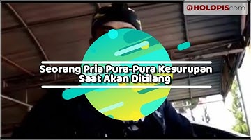 Seorang Pria Pura Pura Kesurupan Saat Akan Ditilang