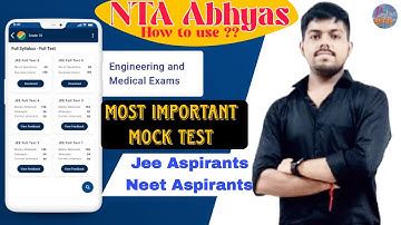 NTA Abhyaas app how to use | Mock Test for JEE and NEET aspirant