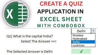 How to Create a Quiz Application in Excel Combobox MCQ screenshot 2
