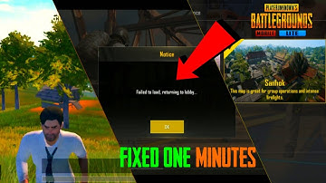 How To Fix Failed To Load Returning To Lobby Pubg Mobile Lite 0.14.0 || Best VPN Trick