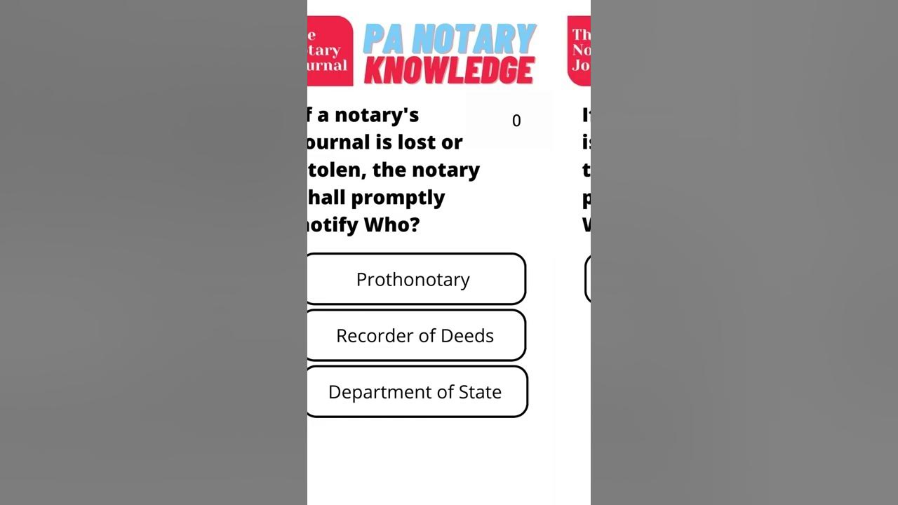 Pennsylvania Notary Test Practice Questions 14 YouTube