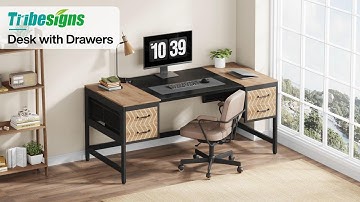 Both As Computer Desk, Executive and  Desk Writing Table, Tribesigns, F1735 #computerdesk