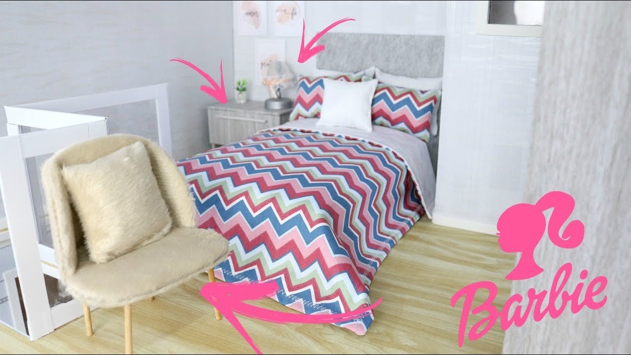 COMO FAZER CÔMODA, POLTRONA E DECORAÇÕES PARA O QUARTO NOVO DA BARBIE