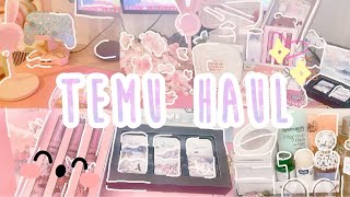 Cozy Temu Haul ~♡ [unboxing Adorable Stationary Makeup Storage And More Asmr]
