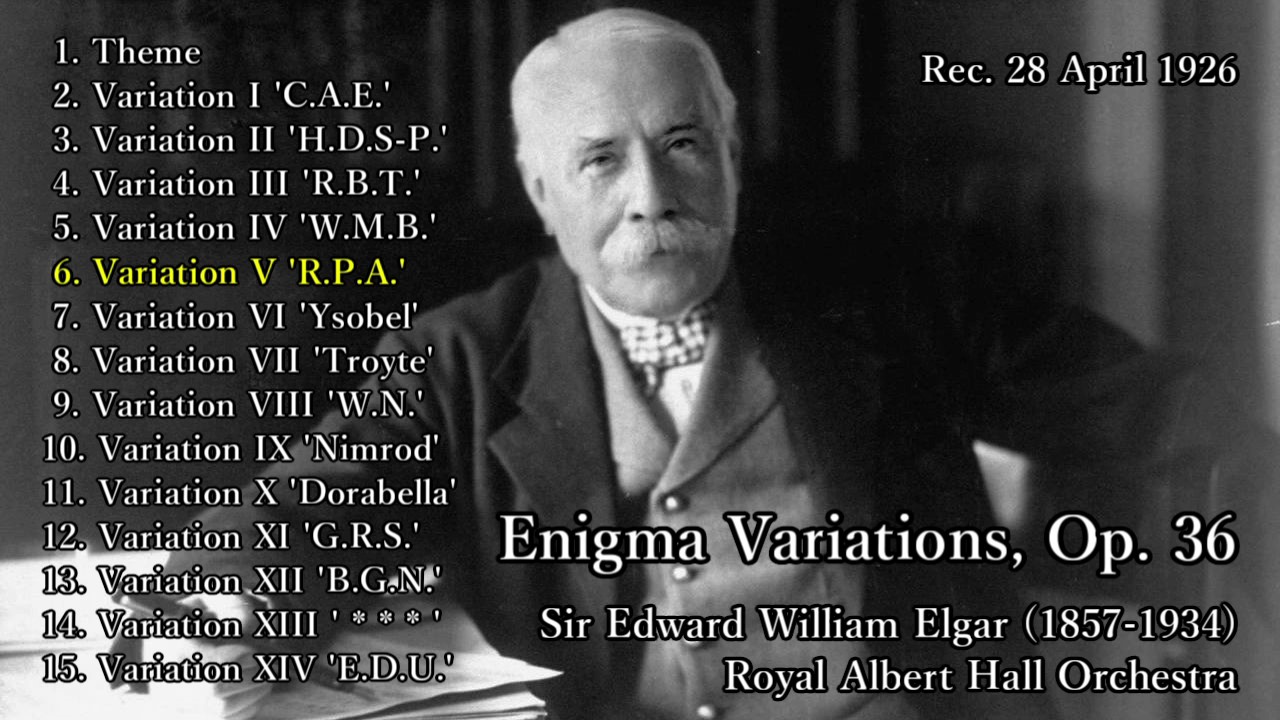 Elgar: Enigma Variations conducted by Elgar (1926) エルガー エニグマ変奏曲 自演 YouTube