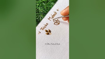 Easy trick for mehndi design || #mehndi #henna  #shorts​ #ytshorts​ #art​