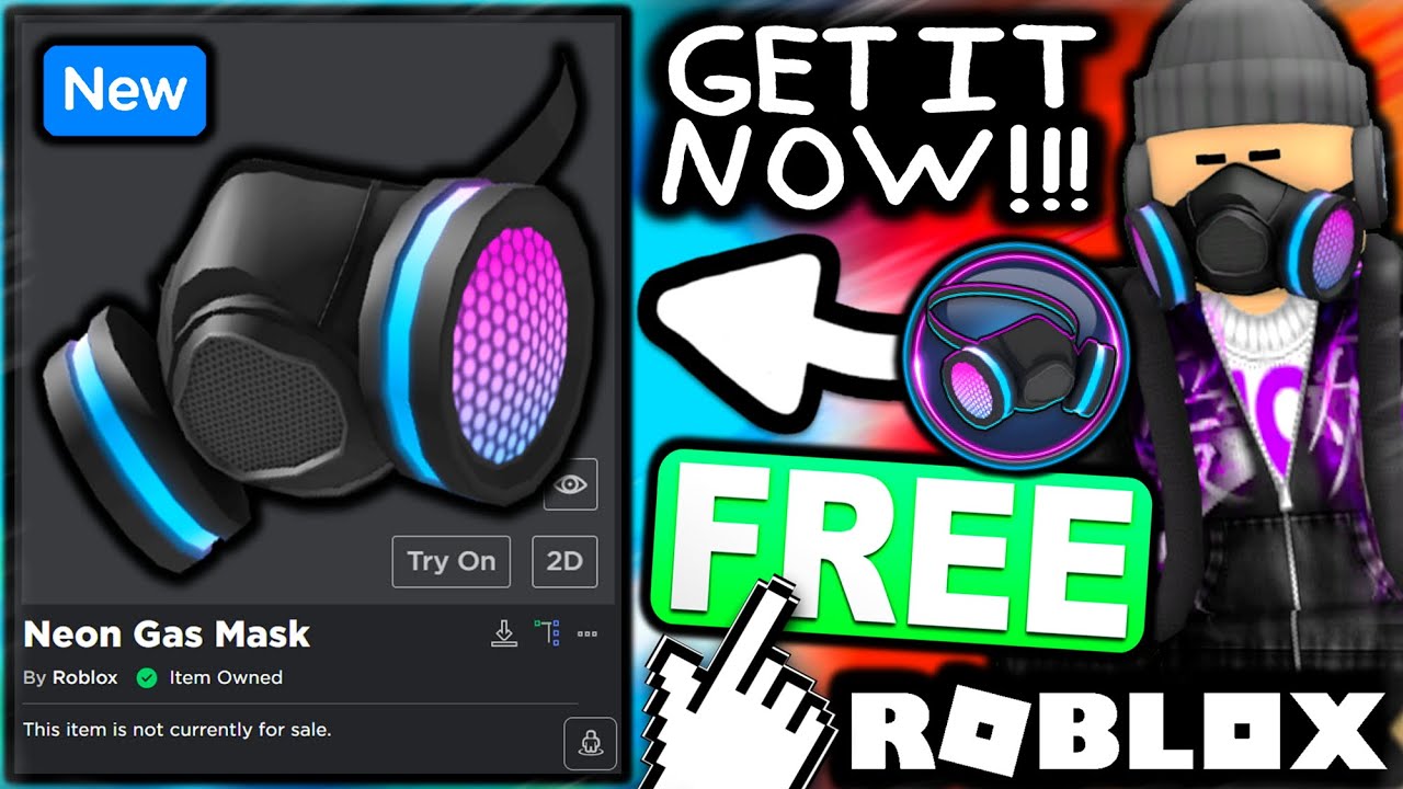 Mysterium Blot påske FREE ACCESSORY! HOW TO GET Neon Gas Mask - The Chainsmokers! (ROBLOX  Festival Tycoon Event) - YouTube