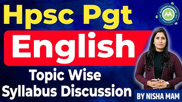 HPSC PGT ENGLISH Syllabus ||  Discussion  By Nisha Sharma Achievers Academy ||