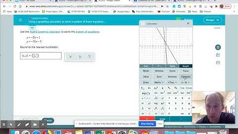 Using a graphing calculator to solve a system of linear equations: Basic