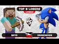 Bayo (Steve) vs Dragonix20 (Sonic) - Top 8 Losers - Smacho League 17 - SSBU