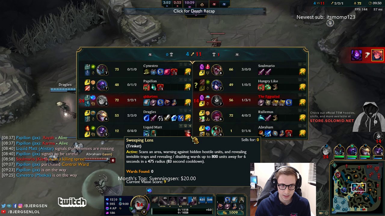 [TSM Bjergsen] - Zoe vs Malzahar mid Pre Season 8 Full HD