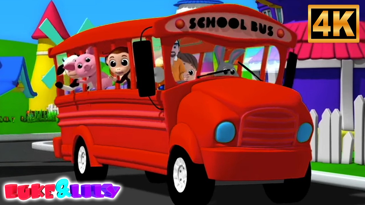 Wheels On The Bus Go Round And Round, Nursery Rhymes And Baby Songs