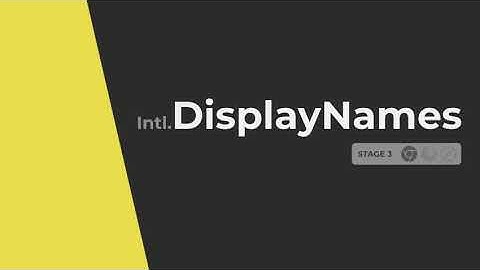 Intl.DisplayNames -  Javascript
