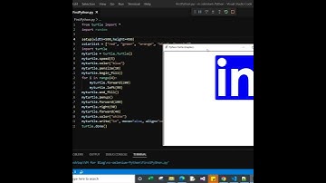 Linked Logo Using Python Turtle Graphic Python turtle #shorts #coding #programming