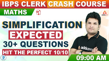 IBPS Clerk 2019 (Pre) | Maths | Simplification Questions (Score 10/10)
