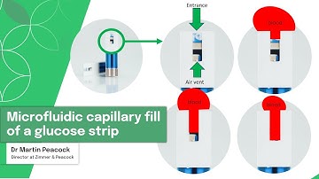 Microfluidic capillary fill of a glucose strip