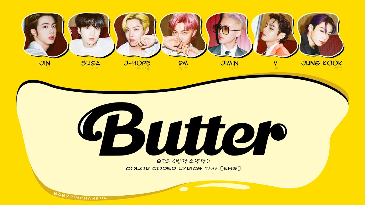 BTS (방탄소년단) - Butter Color Coded lyrics 가사 歌詞 [ENG]