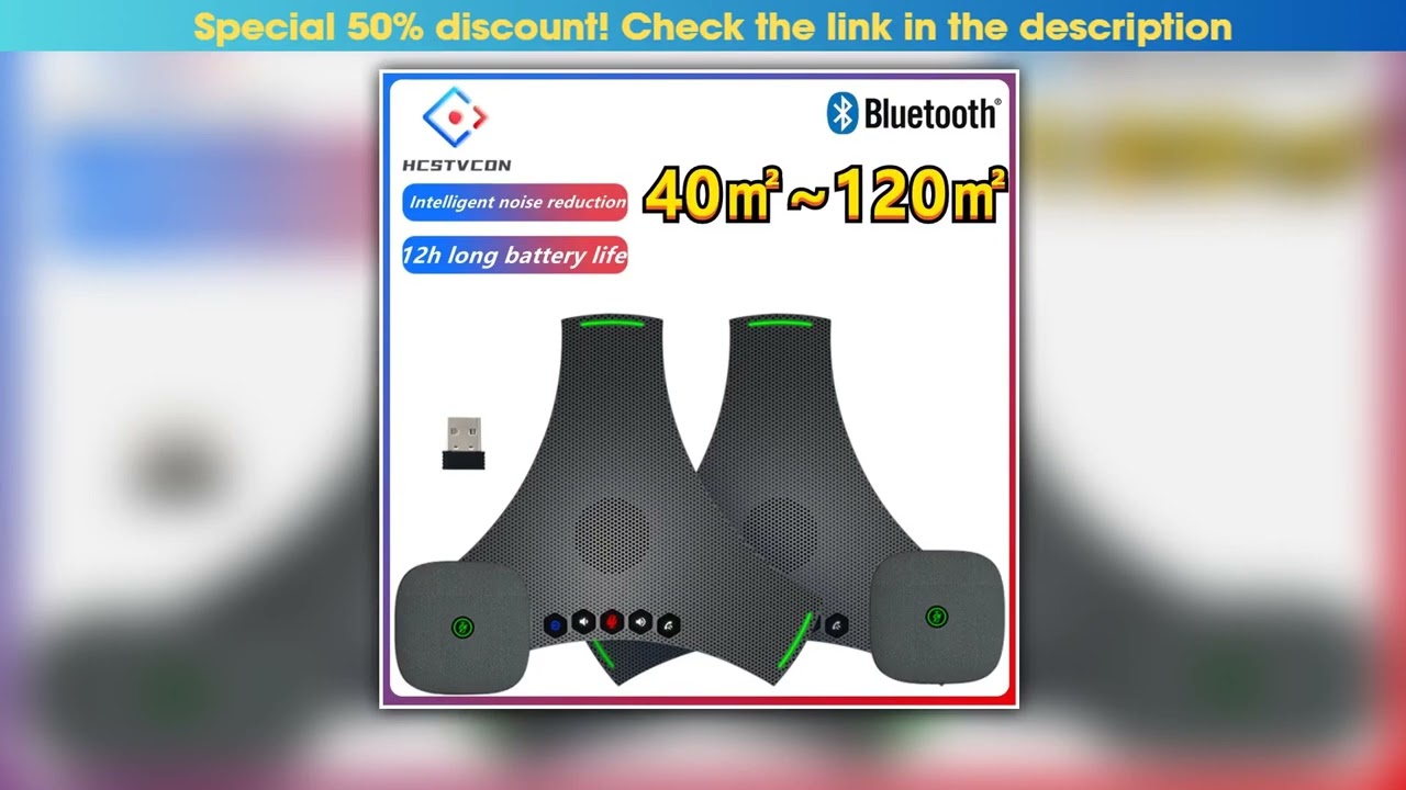 Omnidirectional Microphone Portable Conference Speaker 5M16M Pickup Radius Bluetooth Wireless USB