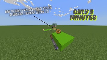 How To Make A Advanced Crate System In Minecraft Bedrock Edition 1.21