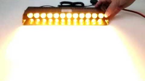 12LED 12V FLASH STROBE LAMP BAR CAR DASH POLICE EMERGENCY WARNING LIGHT AMBER