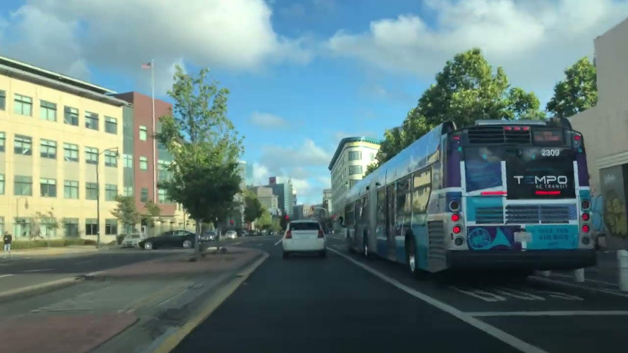 4K - North Oakland and West Oakland Market ST And Downtown Oakland Driving Tour