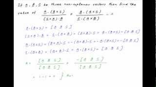 [IIT 1985] Find the value of {A.(B x C) / (C x A).B} + {B.(A x C) / C.(A x B)}.