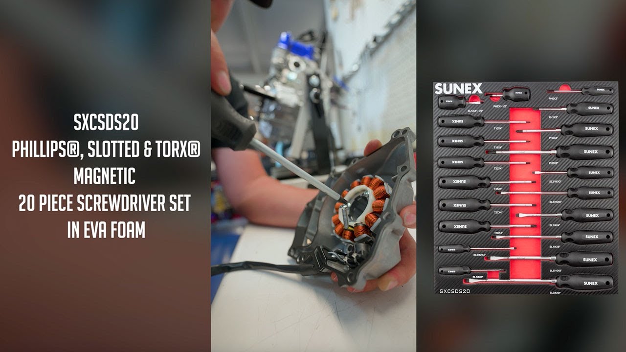 Phillips®, Slotted & Torx® Magnetic 20 Piece Screwdriver Set In