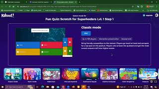 Project Presentation and Kahoot Competition Step 1 Level 1