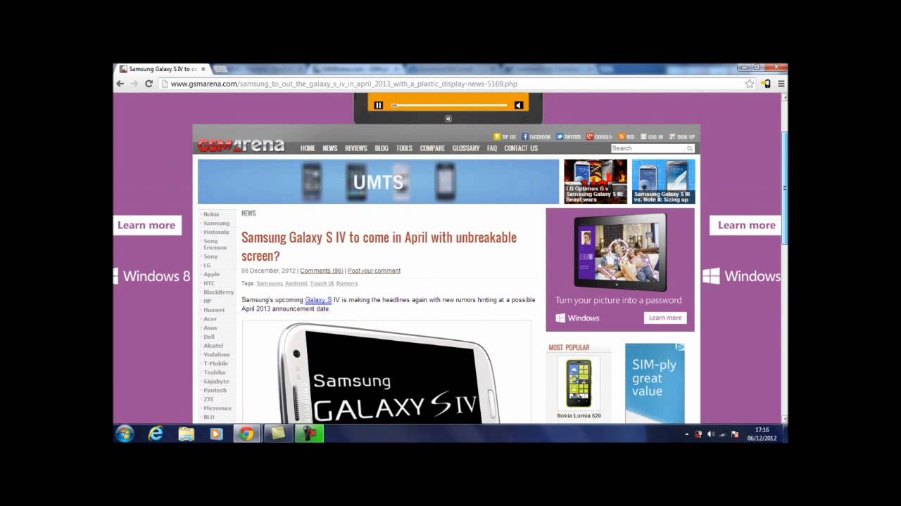 Samsung Galaxy s4 Rumors: New Glass
