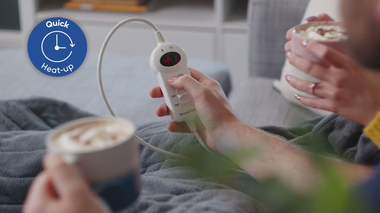 Russell Hobbs® RHHT1004GR Heated Throw W/Microfleece in Grey