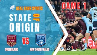 QLD MAROONS vs NSW BLUES GAME 1| STATE OF ORIGIN 2023 | WATCHPARTY | REAL FANS SPORTS