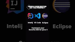 Best Java IDE? 2026🔥 IntelliJ vs VS Code vs Eclipse — GOAT of java #coding #java #2026