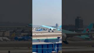Korean Air Cargo takeoff KAL228 Boeing 777-FB5 #airplane #losangeles #aviation #plane