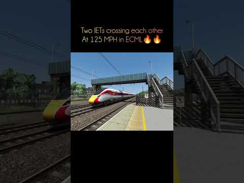 Two IETs flying past each other at 125 MPH! 🔥🚄 ECML #shorts #ecml #viral #phonk #bxkq #trains #lner
