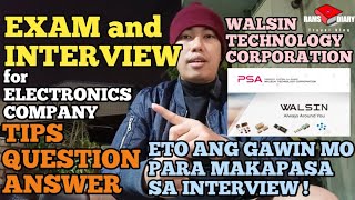 TAIWAN FACTORY WORKER EMPLOYERS INTERVIEW, EXAM, QUESTION AND ANSWER, WALSIN TECHNOLOGY CORP.