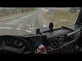 Pov truck driver working as a truck driver in denmark is great