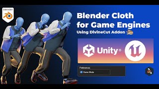 Blender Smart Cloth Generator for Game Engines