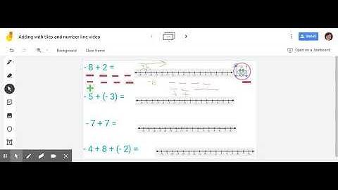 Adding with tiles and number line video - Google Jamboard