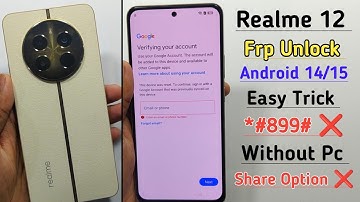 Realme 12 5G FRP Bypass | Android 15 FRP Unlock | Screen Lock Already Changed Fixed | Without PC 