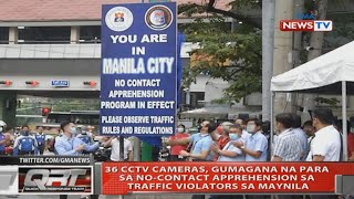 QRT: 36 CCTV cameras, gumagana na para sa no-contact apprehension sa traffic violators sa Maynila