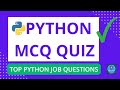 Python MCQ Quiz 🐍 Most Asked Interview Question