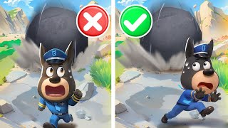 Outdoor Earthquake Safety | Kids Cartoon | Police Rescue | Sheriff Labrador