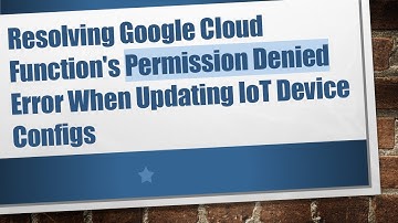 Resolving Google Cloud Function
