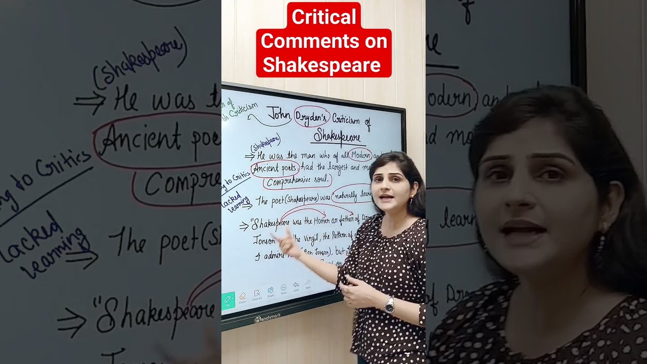 🔴Shakespeare - Critical Comments