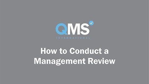 How to Conduct a Management Review
