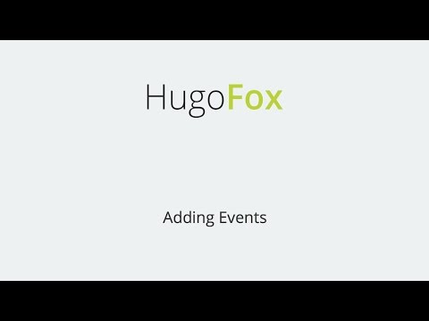 Wie ein Ereignis Ihrer HugoFox Website hochladen