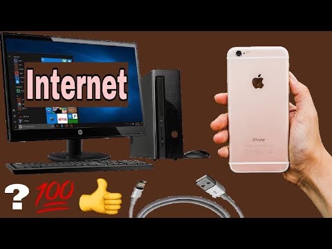 How to use internet in Computer/laptop/PC by Iphone with the help of Cable (lightning USB Cable).